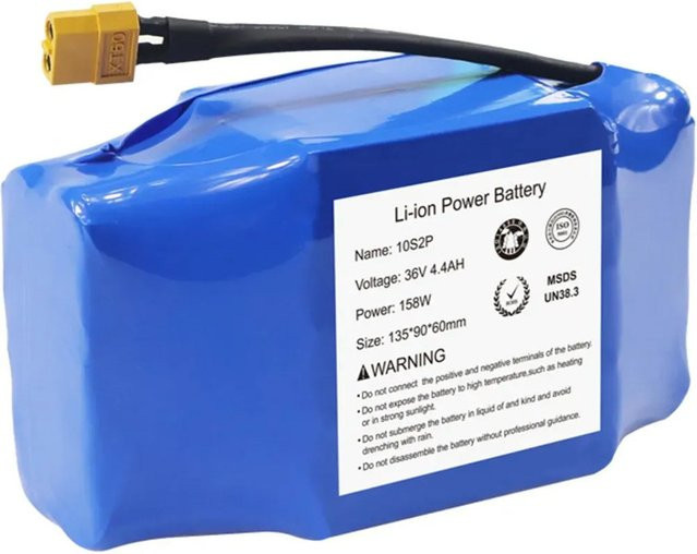 Aleaivy Wiederaufladbare Lithium-Batterie 36 V 4,4 Ah 4400 mAh 10S2P 18650 für Roller und Hoverboard, Blau - Bild 1