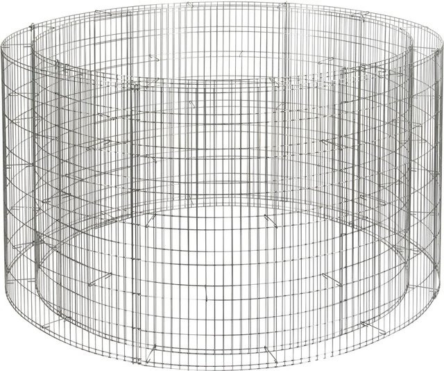 Bellissa Gabionen-Hochbeet rund aus Zink-Aluminium, Durchmesser: 146 cm, Höhe: 80 cm - Bild 1
