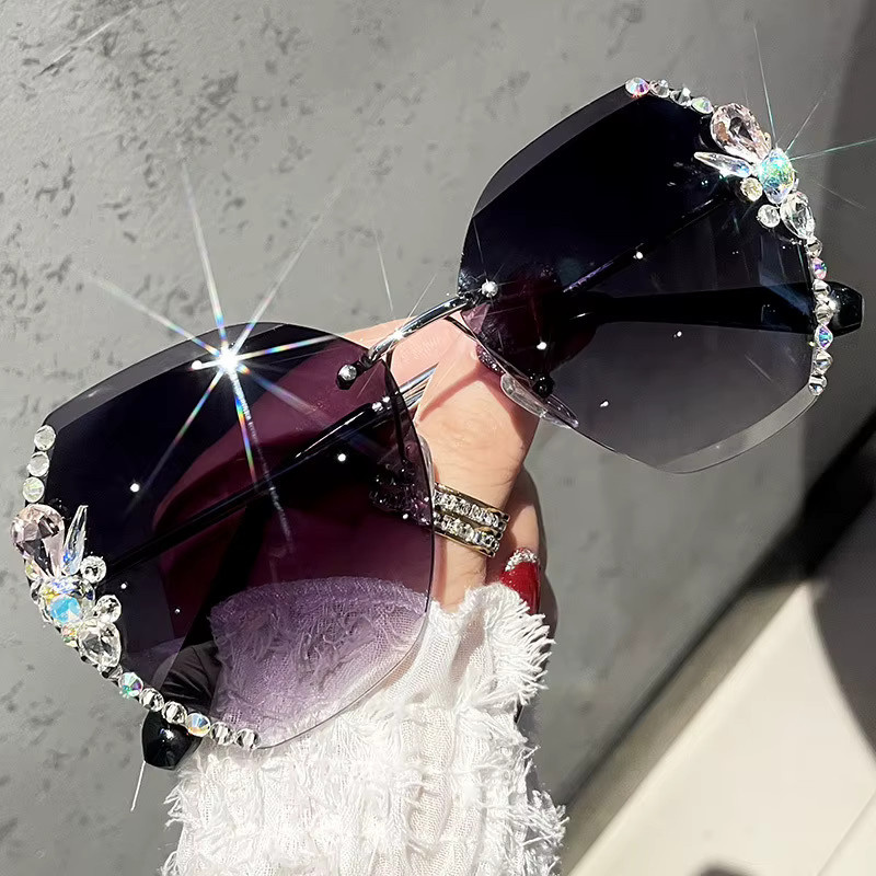 Shatar Sonnenbrille, randlos, groß, Metall, Damen - Bild 2