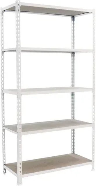 PROREGAL Schwerlastregal Big Muli mit 5 verstellbaren Fachböden, Farbe Weiß, H x B x T: 200 x 120 x 30 cm - Bild 1