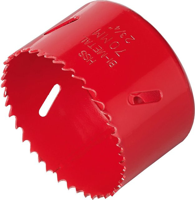 LUX-TOOLS Bi-Metall Lochsäge aus Stahl in Rot, Durchmesser: 73 mm - Bild 1