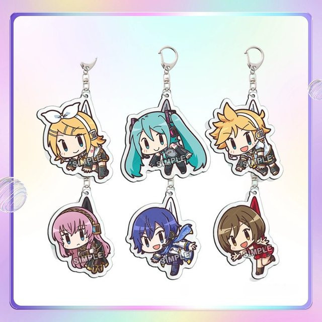 Potdemiel Kagamine Rin Kagamine Len Megurin Cosplay Cartoon-Figur, Acryl-Schlüsselanhänger, Bunt / Mehrfarbig - Bild 1