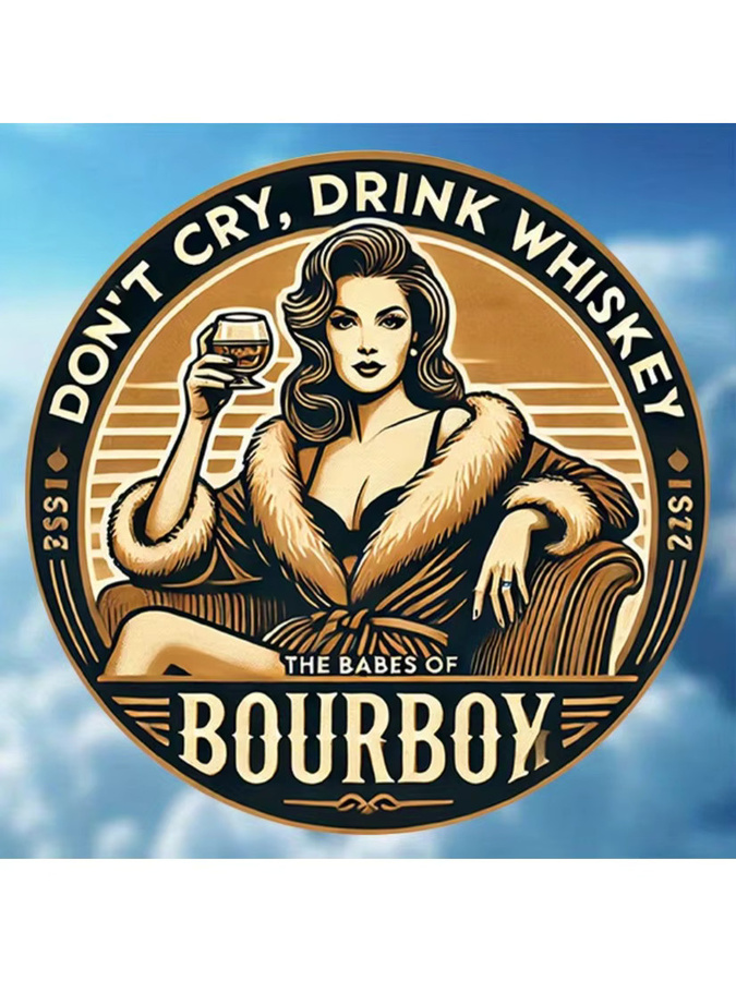 CIFBUY Whiskey Bar-Schild Retro-Wanddekoration aus Metall, rund, Mehrfarbig, Durchmesser: 20,3 cm - Bild 2