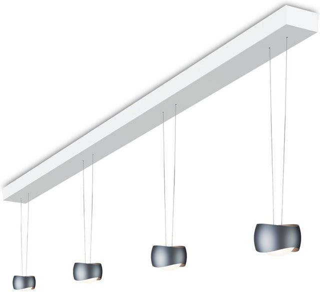 Oligo Curved Slack-Line LED-Pendelleuchte 4-flammig in Basalt-Weiß matt mit Tunable White (2200K - 5000K) und Casambi-Steuerung - Bild 1
