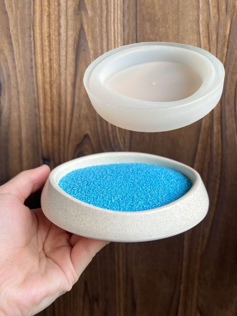 FxZoo Silikonform Unregelmäßige Welle für DIY Schmuck Ring Display und Kerzenhalter aus Gips oder Zement - Bild 1