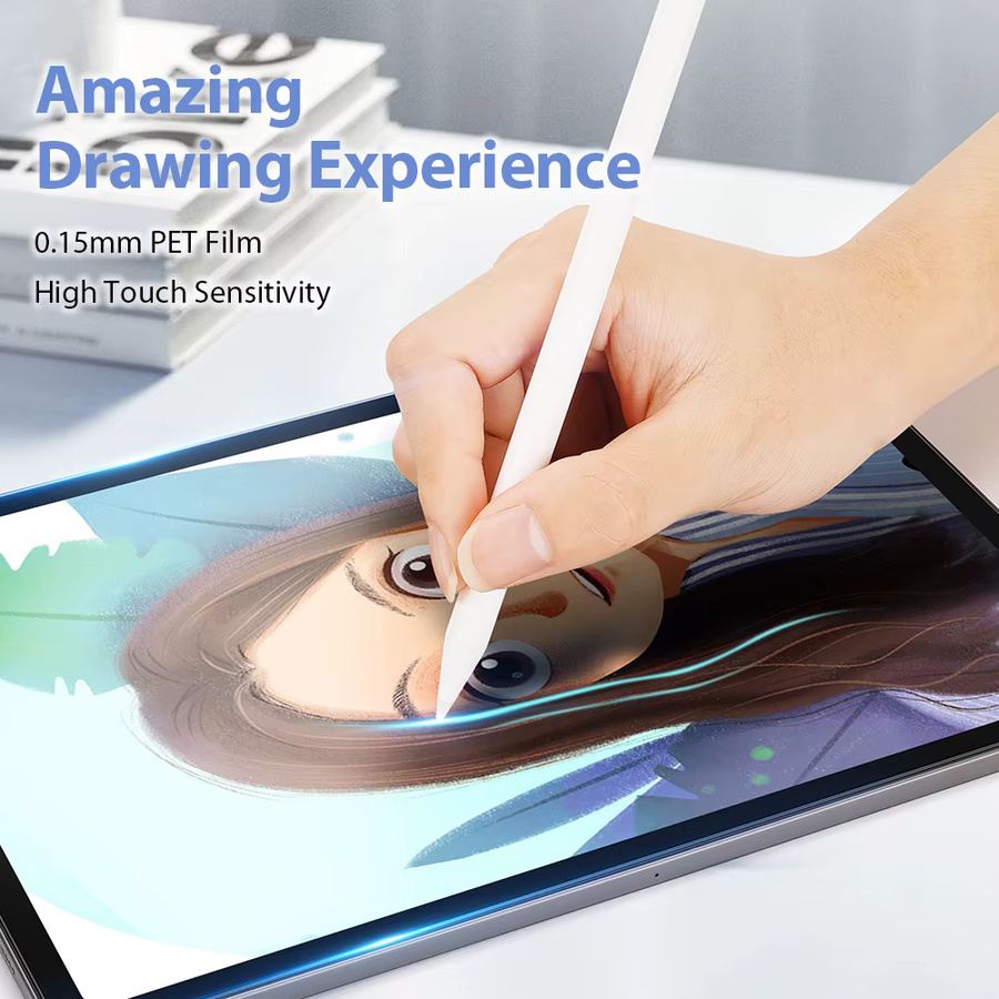 Matte Displayschutzfolie mit Papiergefühl für Apple iPad Pro, iPad Air und iPad Mini, PET-Material, transparent - Bild 6