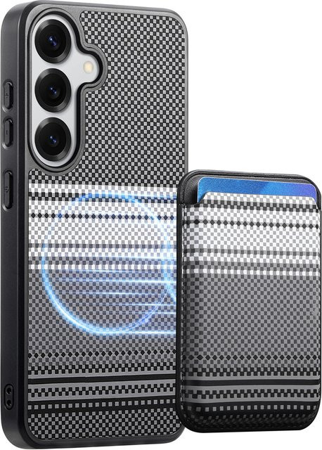 2-in-1 Magnetische Lederhülle mit abnehmbarer Brieftasche und kabelloser Ladefunktion für Samsung Galaxy S26 Ultra S25 S24 Plus in Braun - Bild 1