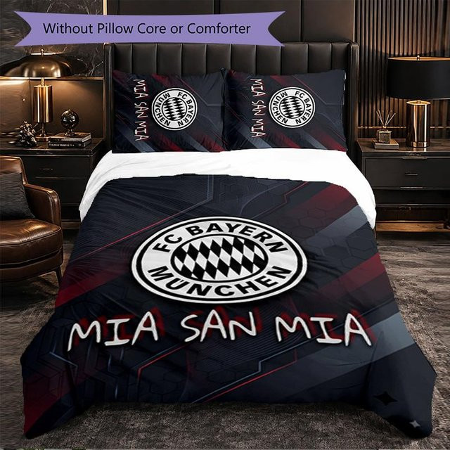 FC Bayern München Bettwäsche-Set 3-teilig aus Mikrofaser, Multicolor, B/H: 180 x 210 cm - Bild 1
