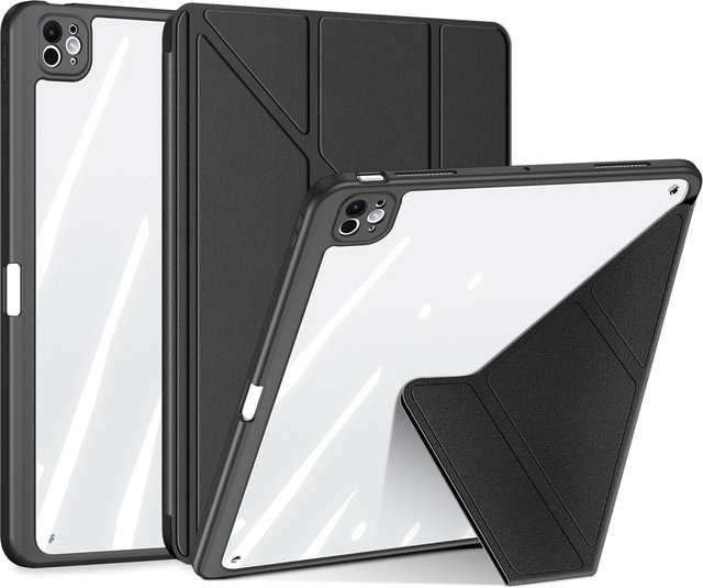 DUX DUCIS Clear Case für iPad Pro 11 2025, iPad Air 13, Mini 6/7 und iPad 10 mit abnehmbarer Abdeckung, Stylus-Stifthalter und Auto-Sleep-Wake Funktion in Transparent/Schwarz - Bild 1
