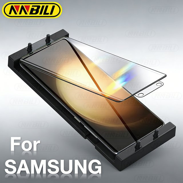 NNBILI 3-teiliges Keramik-Hydrogel-Displayschutzfolie Set für Samsung Galaxy S26 Ultra S25 S24 S23 S22 S21 S20 S10 S9 S8+ inklusive Installationsset in Transparent - Bild 1