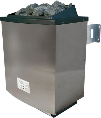 Karibu Saunaofen Set 9 kW in Silber inklusive Steinen