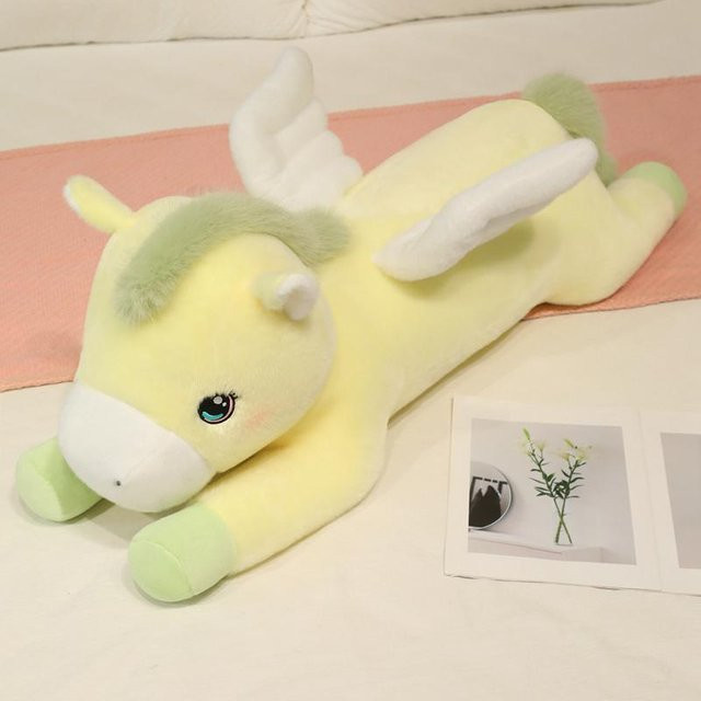 Yiran toy Einhorn Pferdepuppe Plüschtier, Weiß, 100cm - Bild 1