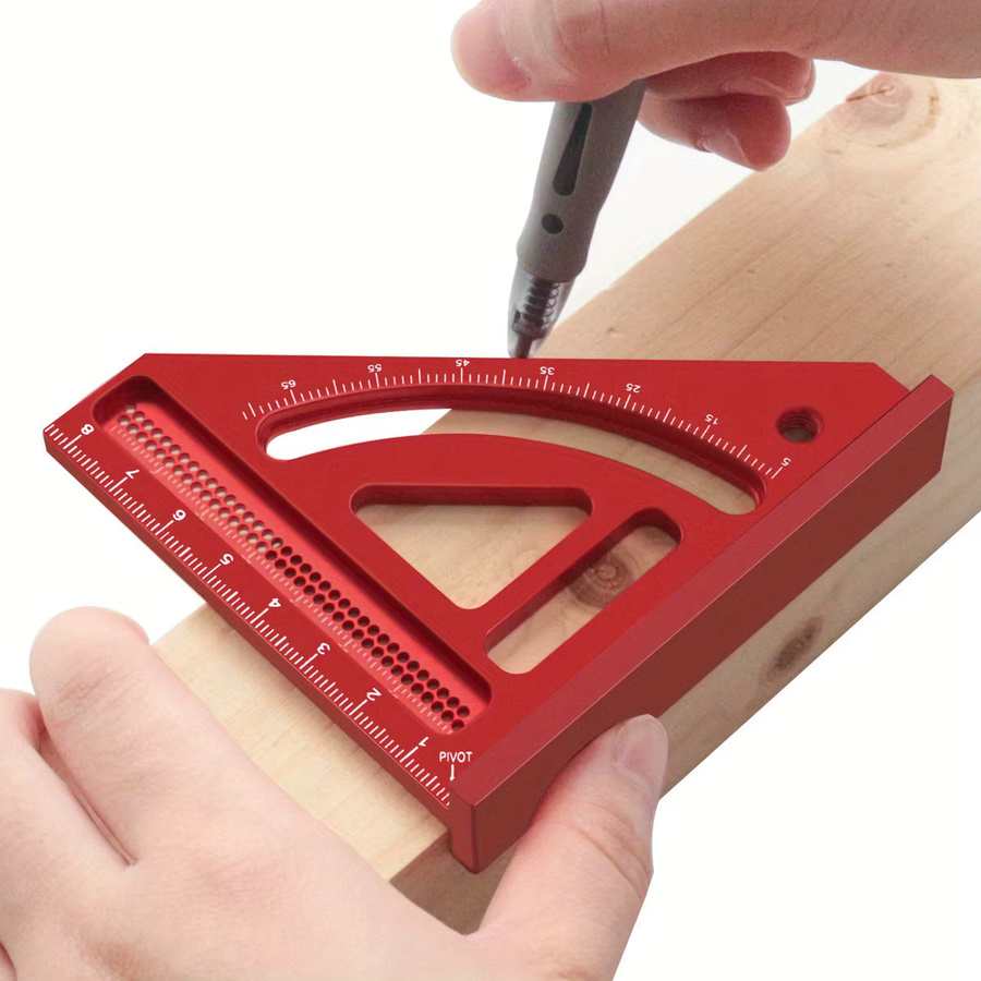 GDART Multifunktions Winkelmesser aus Aluminium für Holzbearbeitung und Gehrung, Dreieck Lineal und Layout Messwerkzeug - Bild 2