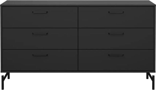 ebuy24 Dana Kommode mit 6 Schubladen in Schwarz Matt - Bild 1