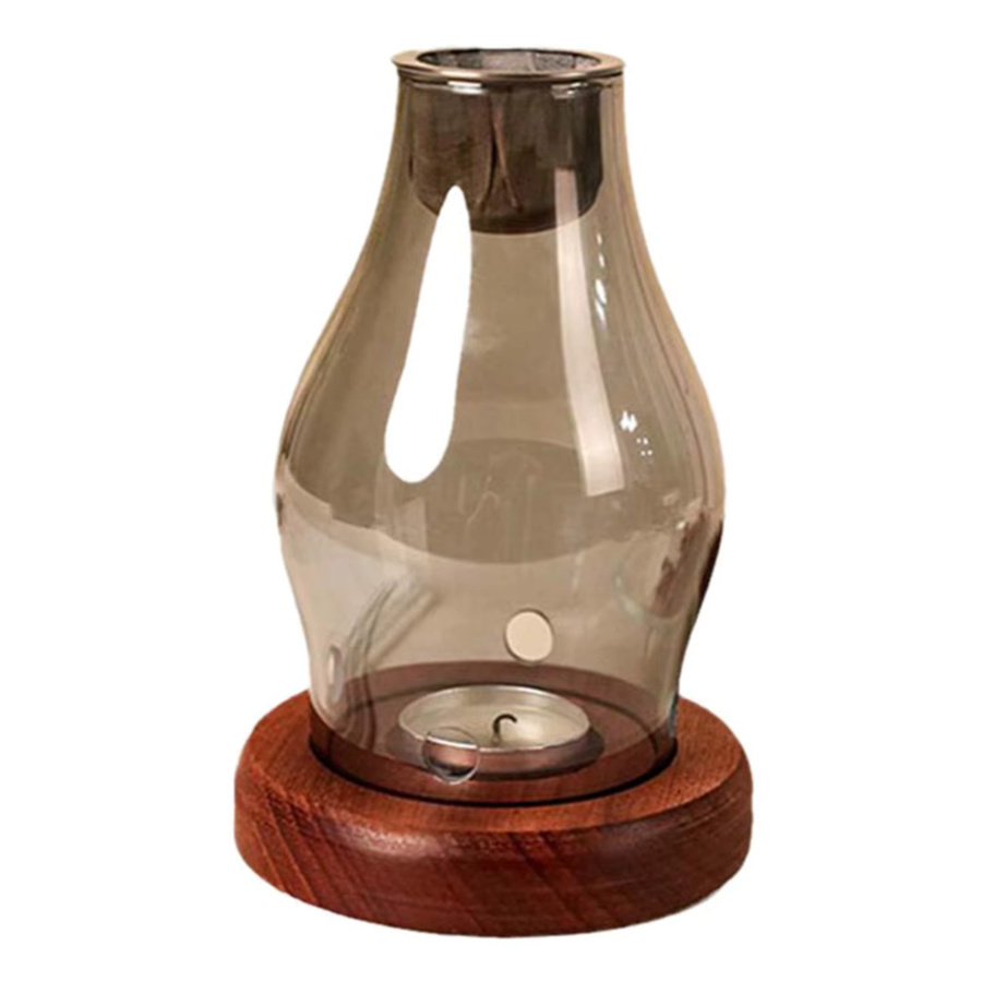 Vintage Glas-Kerzenwärmer in Grün zum Schmelzen von Wachs und ätherischen Ölen mit Tealight-Halterung - Bild 5