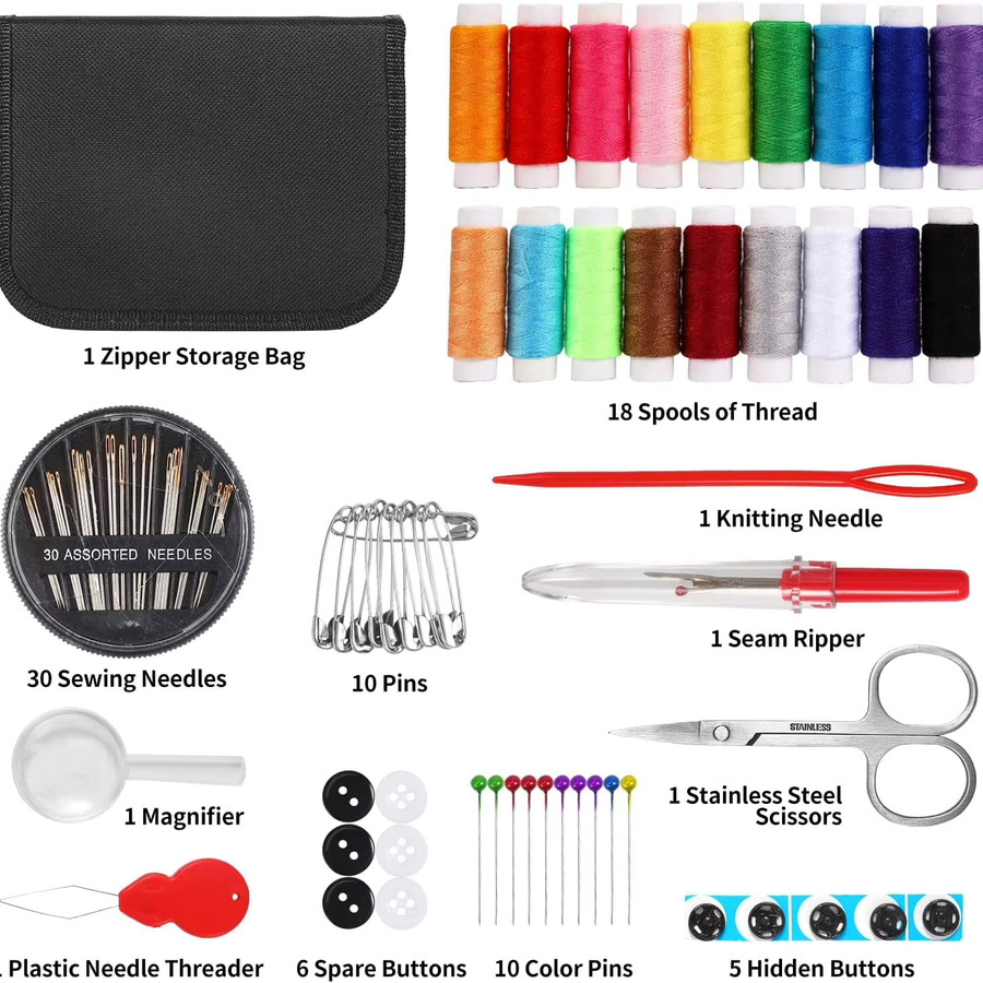 Multifunktionales DIY Nähen Kit mit Zubehör für Handquilten und Stickerei in Multicolor - Bild 3