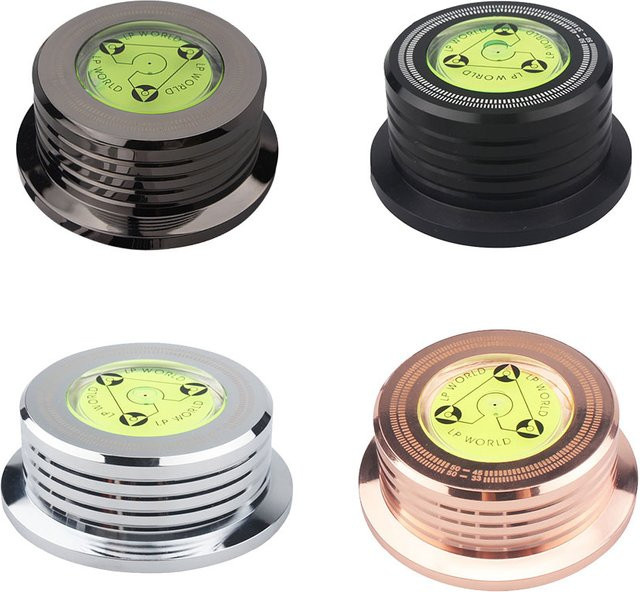 VODOOL LP-Disc-Stabilisator aus Metall in Schwarz als Vinyl-Plattenspieler-Gewichtsklemme für Schallplattenspieler und tragbares Audio-Zubehör - Bild 1