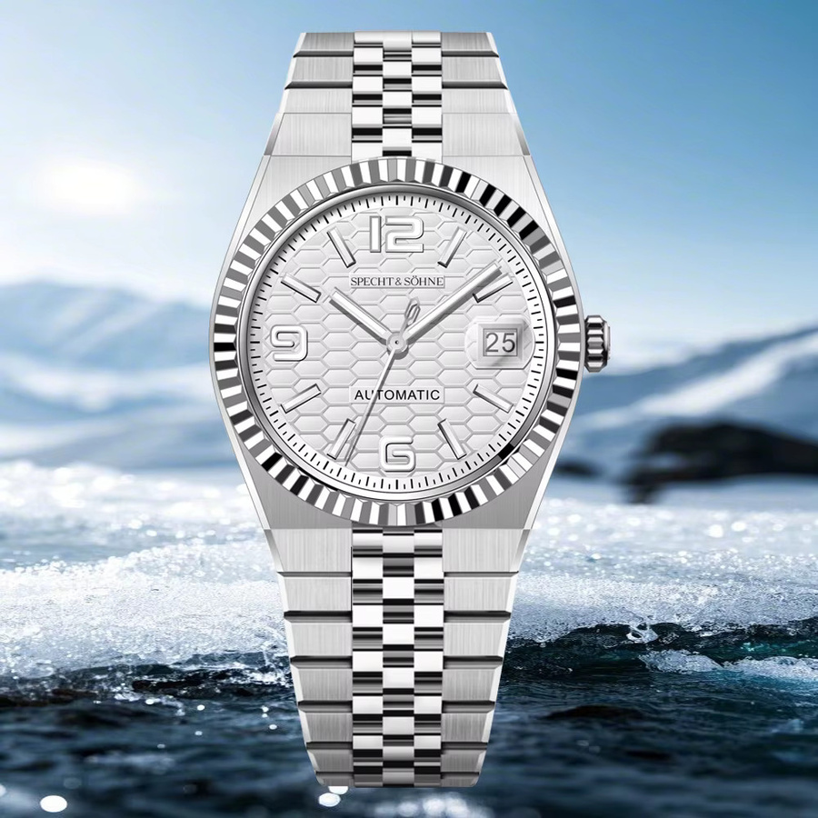 Specht & Söhne Armbanduhr, Handaufzug, Edelstahl, Saphirglas, Herren - Bild 6