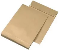 MAILmedia Faltentasche DIN E4 aus Kraftpapier ohne Fenster, selbstklebend, Beige/Braun - Bild 1