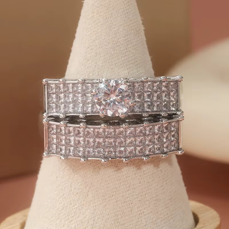 YoYo Ringe, 2 Stück Set, Silber, Zirkonia, Damen - Bild 2