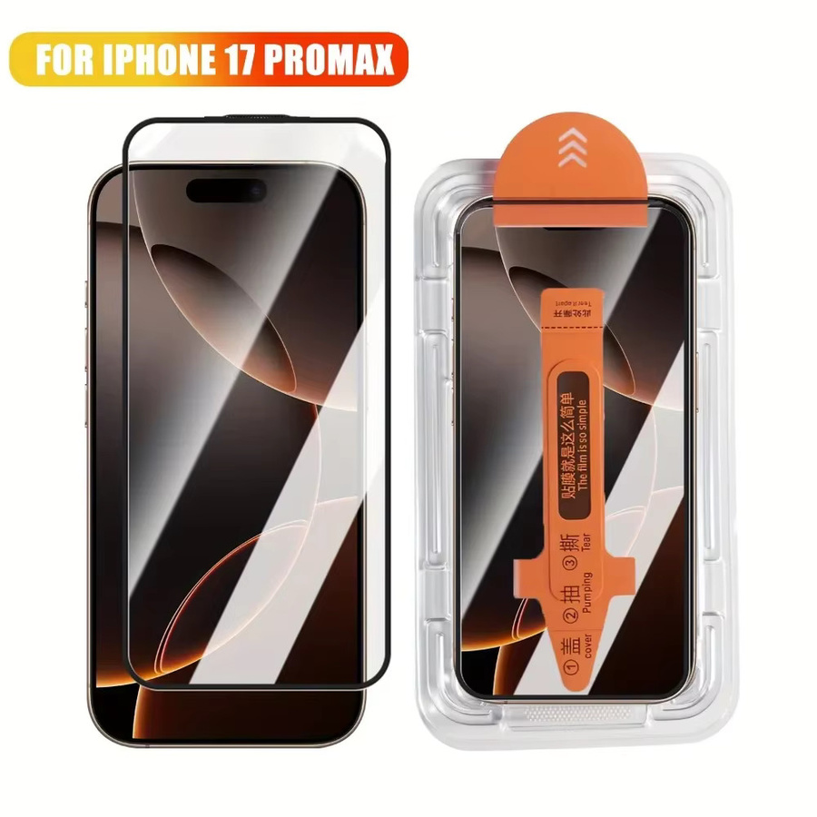 DIXSG 2er Set Ultra HD Displayschutzfolie aus gehärtetem Glas für iPhone 17 16 15 14 13 12 Pro Max Plus und 17Air 16e mit One Click Install, transparent - Bild 6