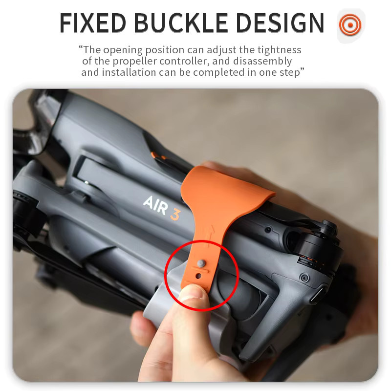 DJI AIR3S und AIR3 Propellerblattfessel in Orange, beschädigungssicheres Zubehör mit festen Kabelbindern - Bild 5
