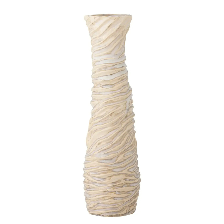 Bloomingville Keramikvase Damien in Weiß mit gedrehter Form, Höhe: 31,5 cm - Bild 1