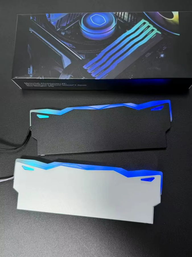 AuyiHomu ARGB RAM-Kühler für PC-Desktop-Speicher, 5V 3-Pin Sync, Weiß - Bild 5