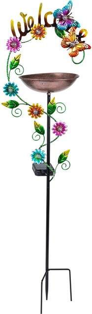 LED-Solar-Vogeltränke Schmetterling von viva domo in Multicolour - Bild 1