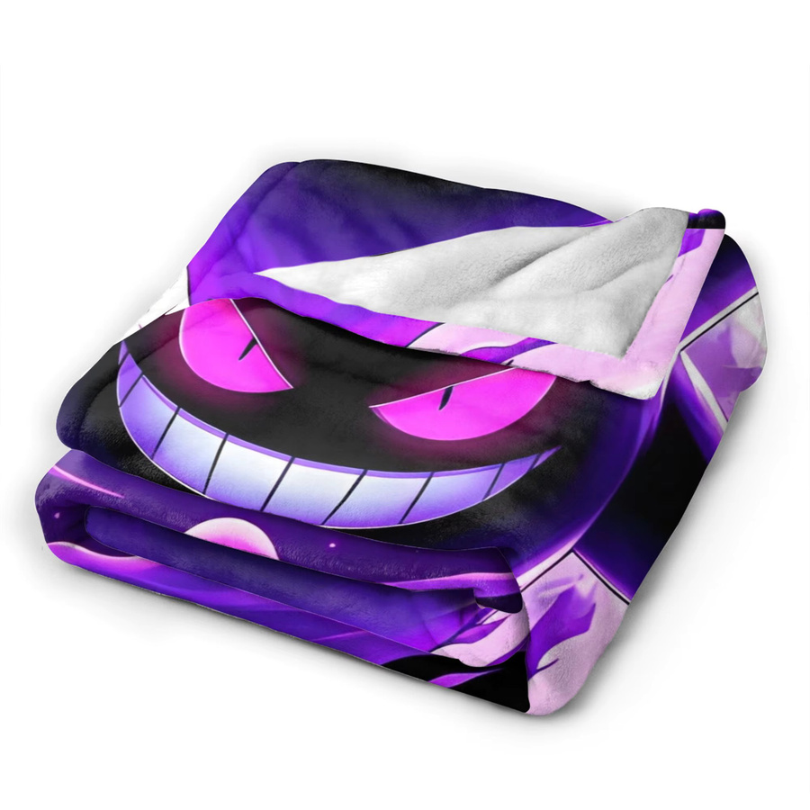 Potdemiel Gengar Cartoon-Plüschdecke aus Polyester in Lila für Erwachsene - Bild 5