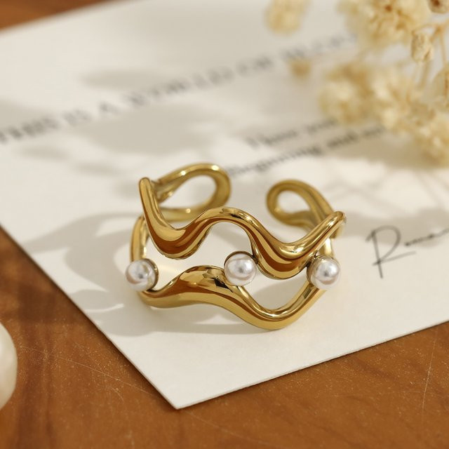 WILD & FREE Ring Edelstahl, Gold, Damen, Vintage - Bild 1