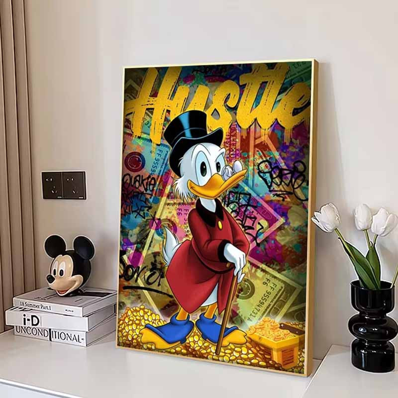 Disney Diamond Painting Set Ente McMuffin mit Graffiti-Illustration, Mosaik-Kunst DIY Set in Multicolour, Breite: 30 cm, Höhe: 20 cm - Bild 4