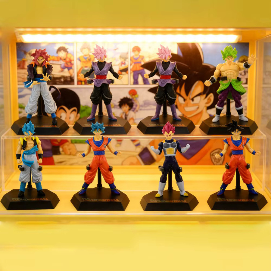Bandai Dragon Ball Figuren-Set, 8-teiliges Set, Super Saiyajin, Son Goku, Goten & Vegeta - Bild 2