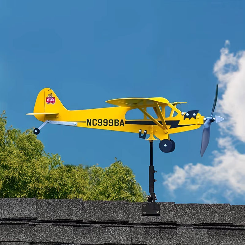 Kreative 3D Wetterfahne Windrichtung mit Kompass als Metall Windmühle für deine Outdoor Garten Dekoration - Bild 2