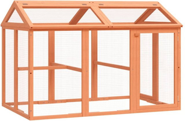 Laufstall aus Kiefer Massivholz von Yiwydaa in Braun, B/T/H: 141 x 94 x 104 cm - Bild 1