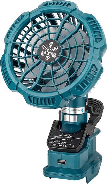Makita Mini Clip-on-Ventilator für 18-V-Lithium-Akkus mit 3 Geschwindigkeiten - Bild 1