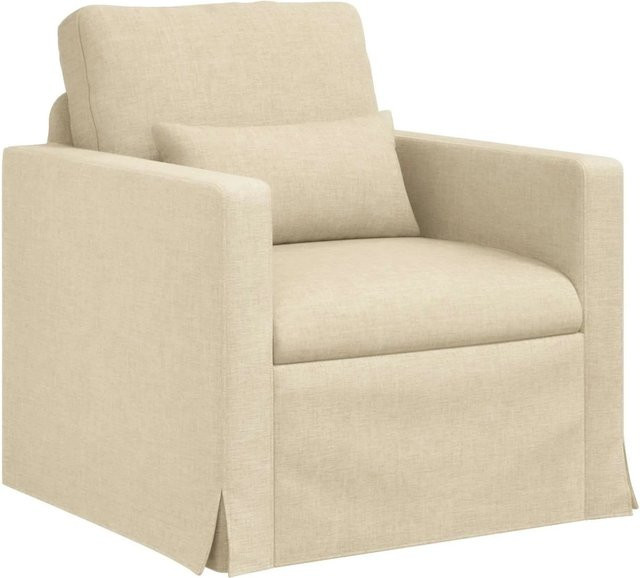 vidaXL Sofa in Creme mit Stoffbezug B/T/H: 78 x 78 x 80 cm - Bild 1