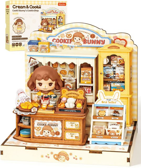 ROBOTIME Rolife Cookii Bunny's Cookie Shop, 3D Holzpuzzle, ab 14 Jahren - Bild 1