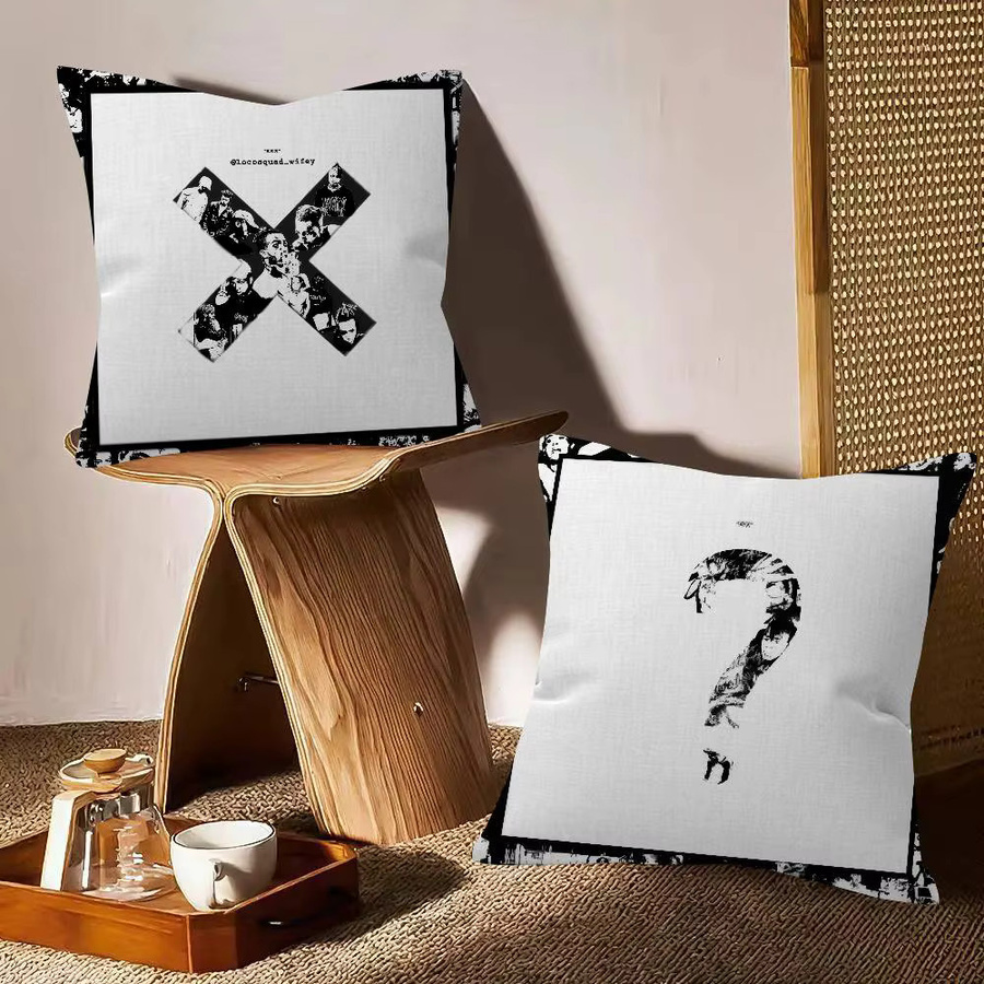 KAYOU XXXTentacion Rap Kissenbezug mit Grafikdesign für Sofa und Auto, B/T/H: 40 x 40 x 40 cm - Bild 2