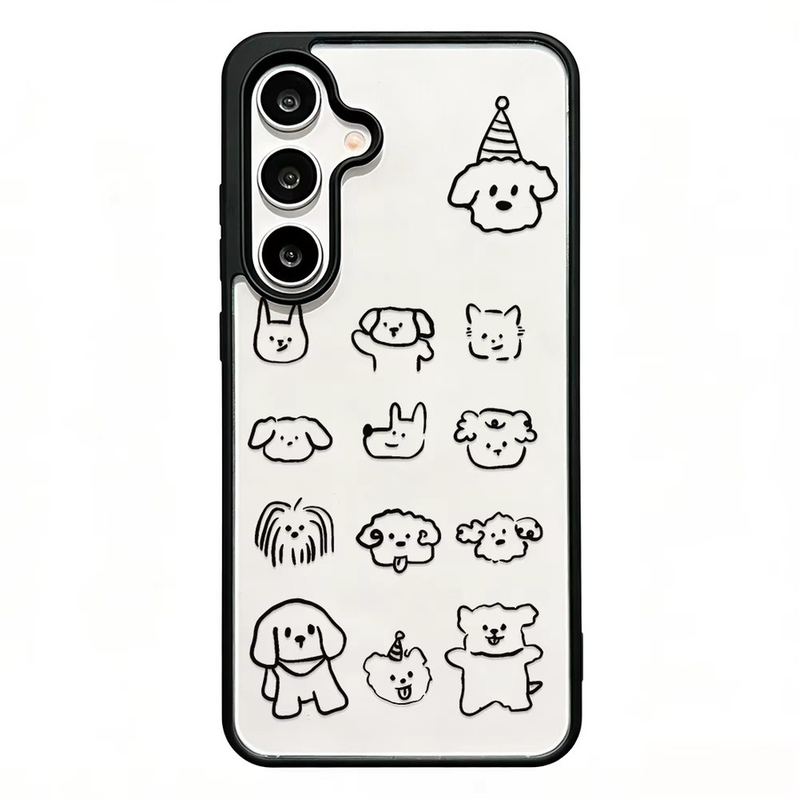 Transparente Handyhülle mit Line Art Welpen Motiv und Lanyard für Samsung Galaxy S26 Ultra S25 A56 A36 A17 A37 A16 A07 A05 A06 A57 A26 - Bild 6