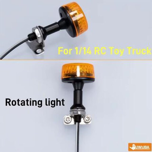 Nooxion LED Rotierenden Licht Warnung Licht Lampe Beleuchtung, 1/14 RC Lkw Zubehör - Bild 1