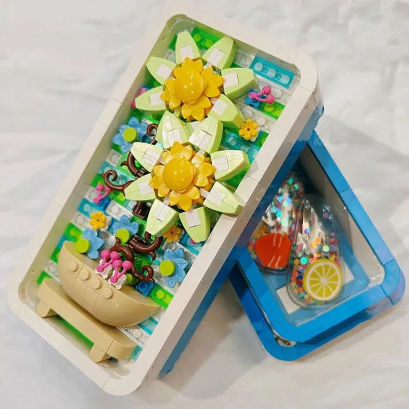 LOZ 1932 Ewige Blume Frühlings Schmetterling und Pflanzen Baubausteine 3D Mini Klemmbaustein Set für Kinder in Mehrfarbig - Bild 4