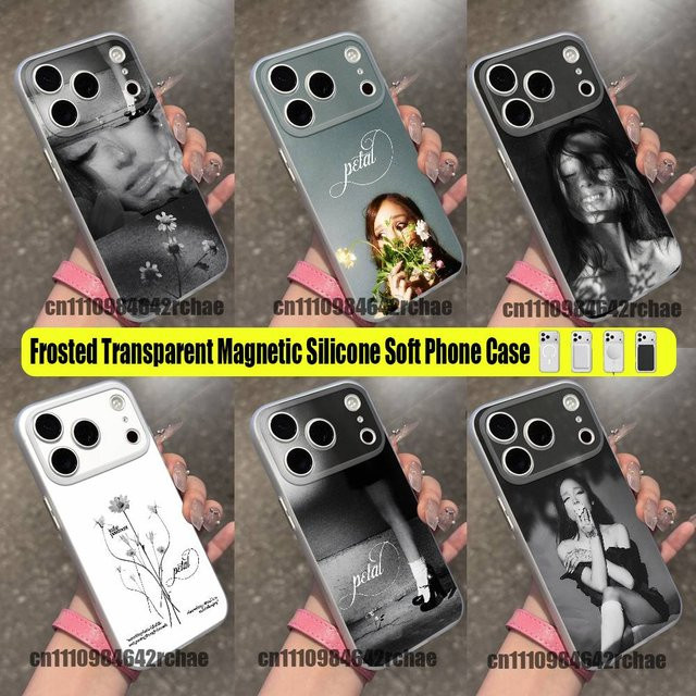 A-Ariana Petal G-Grande Magnetische Handyhülle für iPhone, Transparent, Kompatibel mit kabellosem Laden - Bild 1