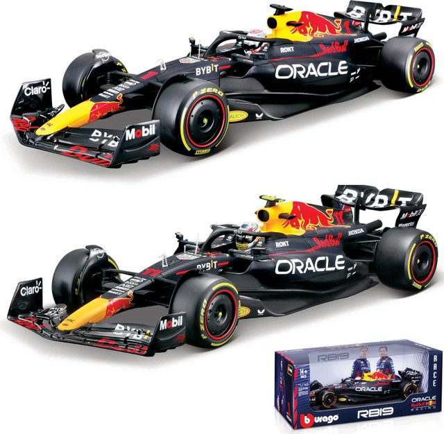 Bburago Formula Racing Red Bull RB19 F1 Automodell 1/18 Legierungsmodellspielzeug - Bild 1