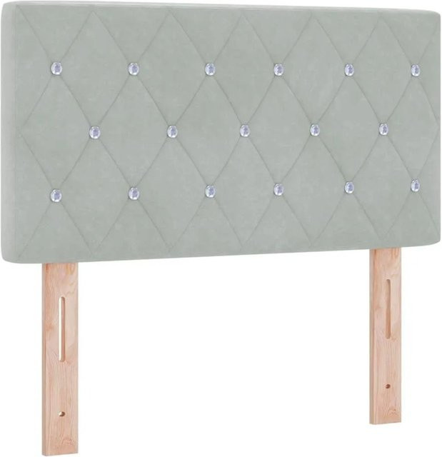vidaXL LED Kopfteil in Hellgrau mit integrierten LED-Lichtleisten, Breite: 80 cm, Tiefe: 7 cm, Höhe: 88 cm - Bild 1