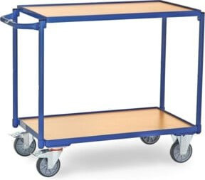 Fetra Tischwagen 2940 mit 2 Etagen in Blau, Tragkraft 300 kg, B: 50 cm, T: 85 cm - Bild 1