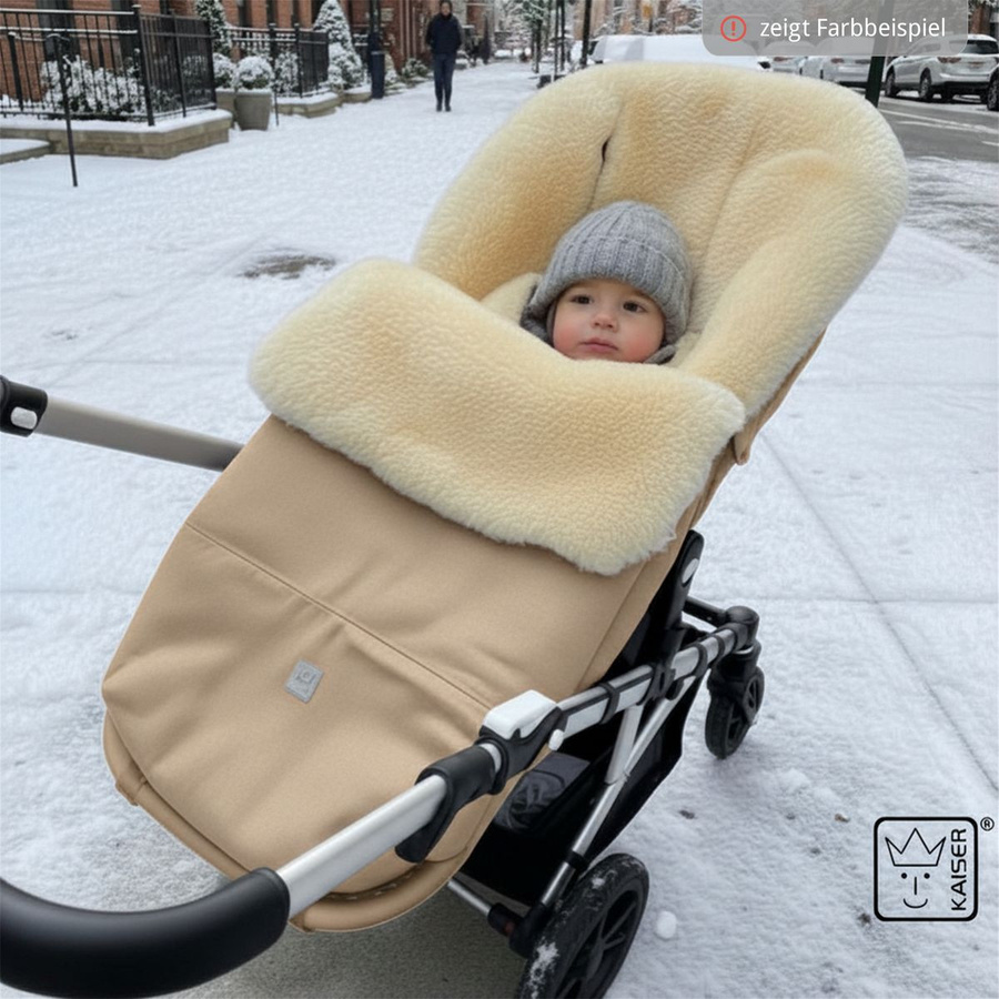 Kaiser Fußsack Lilly aus Lammfell und Loden für Buggy, Sport- und Kinderwagen in Green - Bild 5