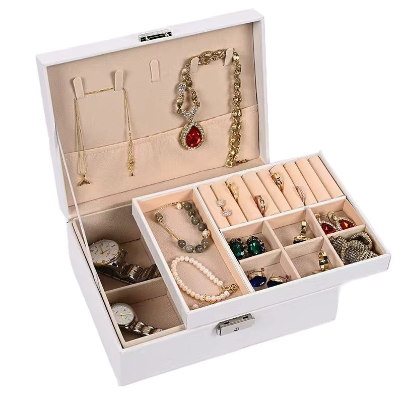 DELESYS Schmuck-Aufbewahrungsbox, PU-Leder, Unisex - Bild 3