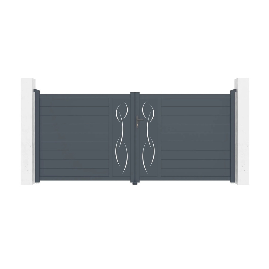 Casanoov Elektrisches Flügeltor Life aus Aluminium in Grau mit Drehtorantrieb Ranger B150, B/H: 355 x 161 cm - Bild 2