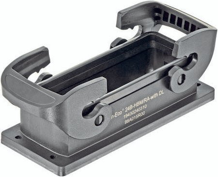 Harting Anbaugehäuse ohne Halterahmen in Schwarz aus Kunststoff, Artikelnummer 19430240310 - Bild 1